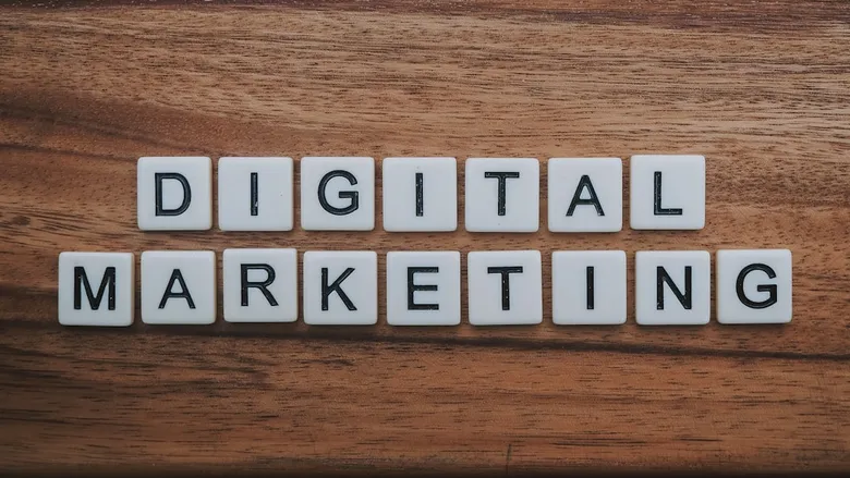 Marketing team collaborating on digital strategy